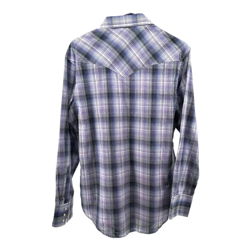 Wrangler | Men’s M Medium Plaid Pearl Snap Long Sleeve Shirt Western Rodeo - Picture 2 of 11